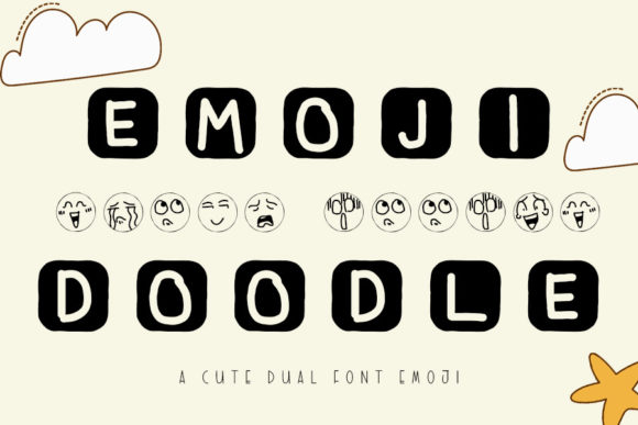 Emoji Doodle: A Fresh Display Font for Modern Editorial Design