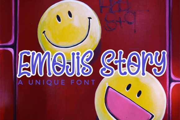 Emojis Story Font: A Playful Display Typeface for Small Business Branding