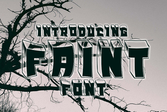Faint: A Stylish 3D Display Font for Crafters and Makers