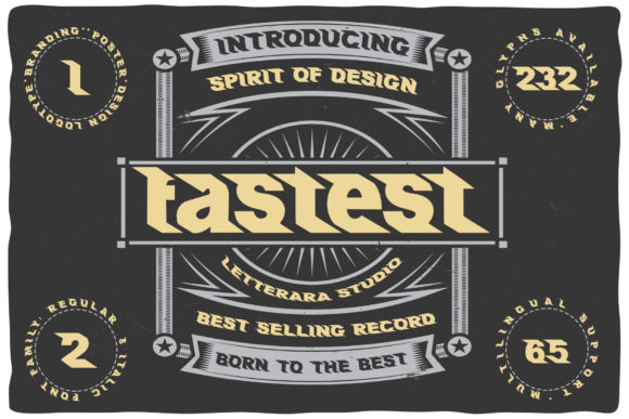 Fastest: A Robotic Display Font for Bold, Commercial Craft Designs
