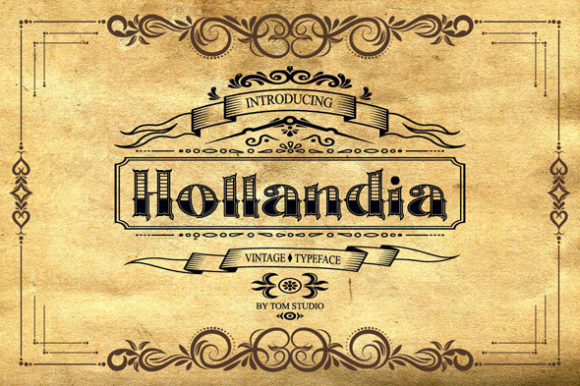 Hollandia: A Vintage Display Font for Bold Marketing Visuals