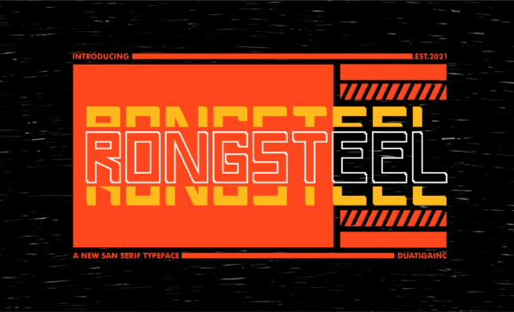 Rongsteel: A Bold Display Font for Dynamic Editorial Design