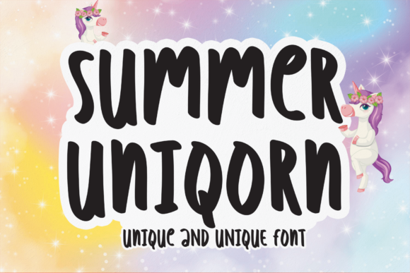 Summer Uniqorn: A Bold Display Font for Modern Editorial Design