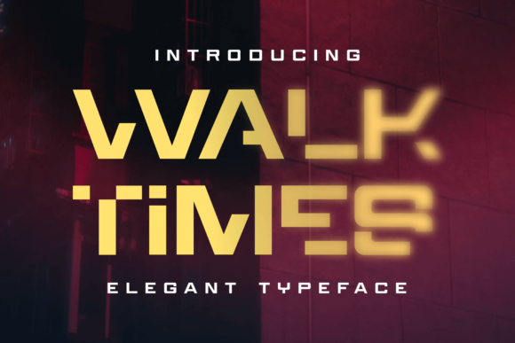 Walktimes: A Bold Display Font for Business Branding