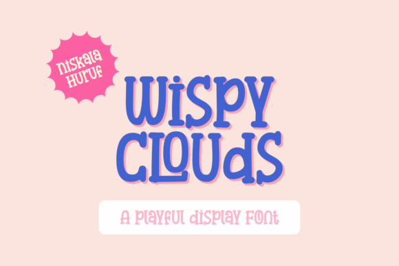 Wispy Clouds Font: A Playful Display Type for Digital Brands